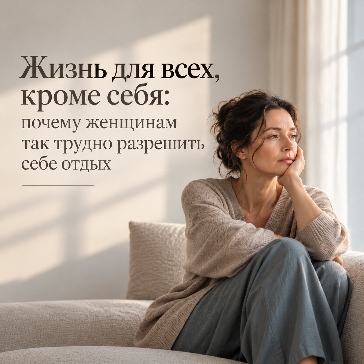 Жизнь для всех, кроме себя: почему женщинам так трудно разрешить себе отдых.